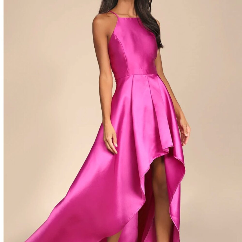 Broadway Show Magenta High-Low Gown